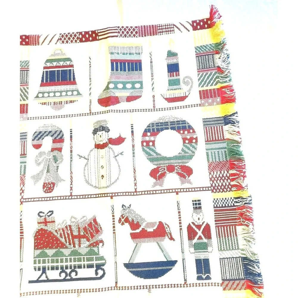 Christmas Tapestry by Crown Crafts Woven Wall Hanging Art 42‎ L x 27 W